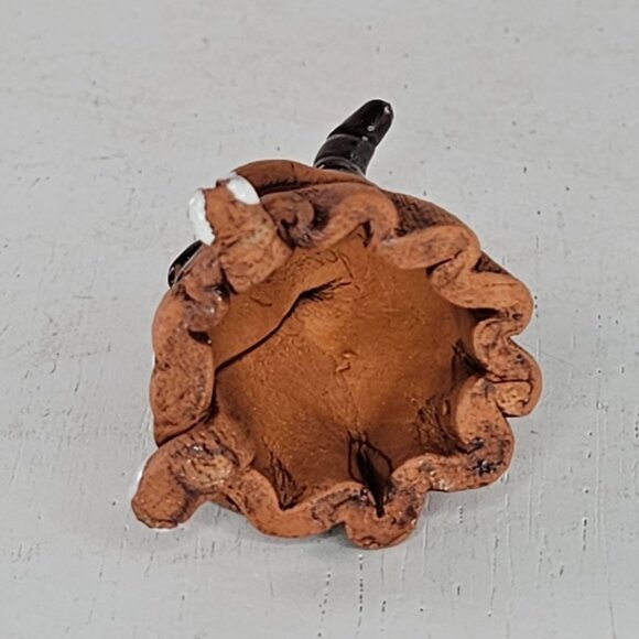 Whimsical Handmade Goat Figurine With Flower Miniature - Picture 5 of 8